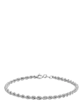IBB sterling silver hollow rope chain bracelet, UK version