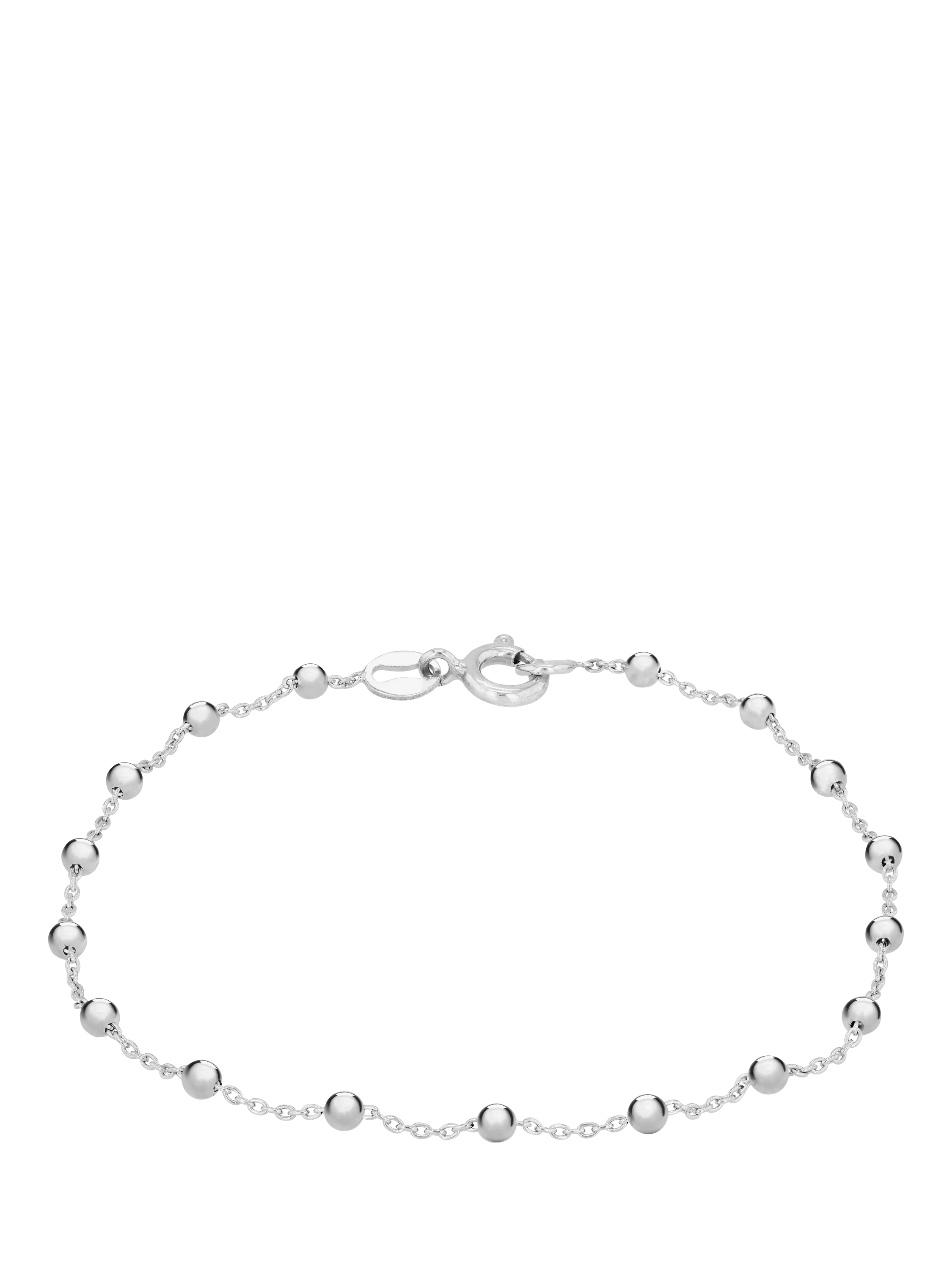 IBB mini ball bracelet rhodium-plated sterling silver - British product
