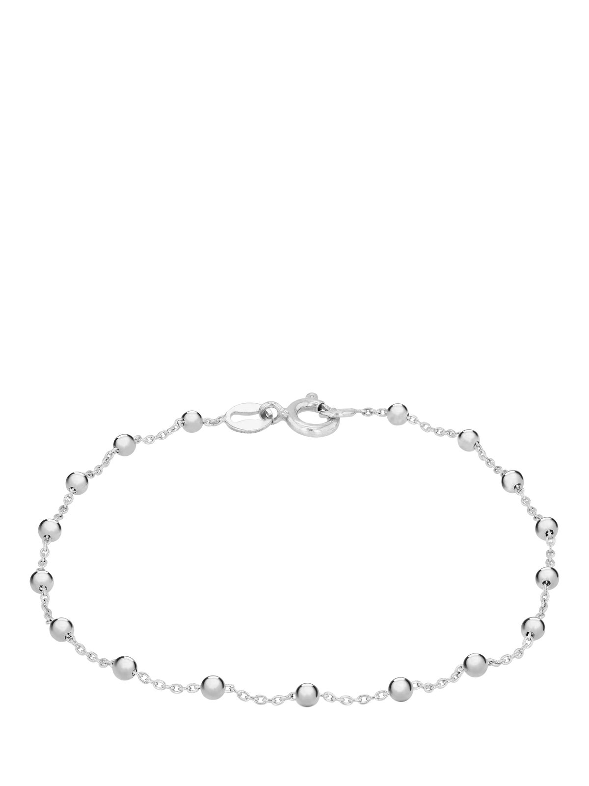 IBB mini ball bracelet rhodium-plated sterling silver - British product