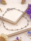 IBB mini ball bracelet rhodium-plated sterling silver - British product