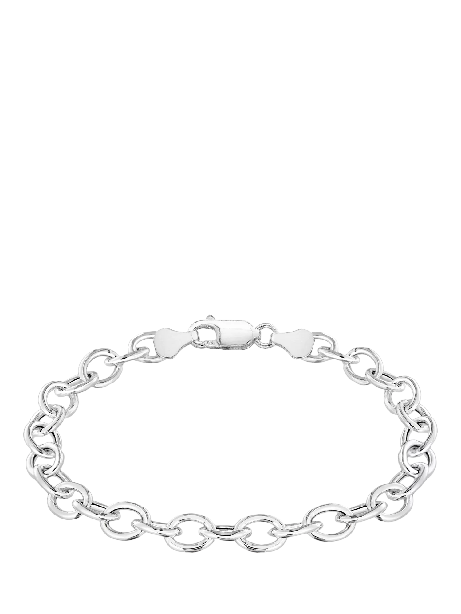 IBB sterling silver oval belcher bracelet, imported from the UK
