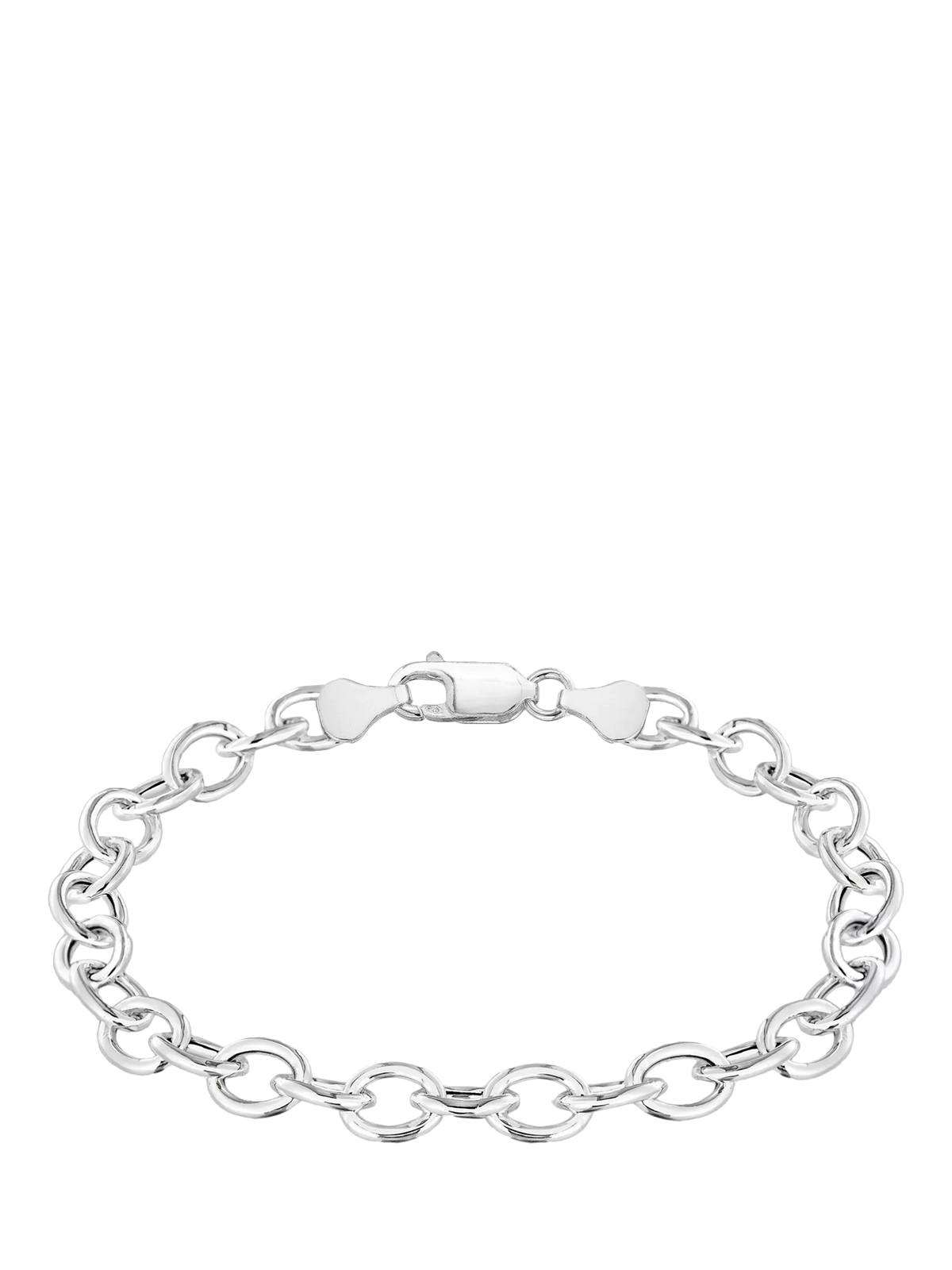 IBB sterling silver oval belcher bracelet, imported from the UK