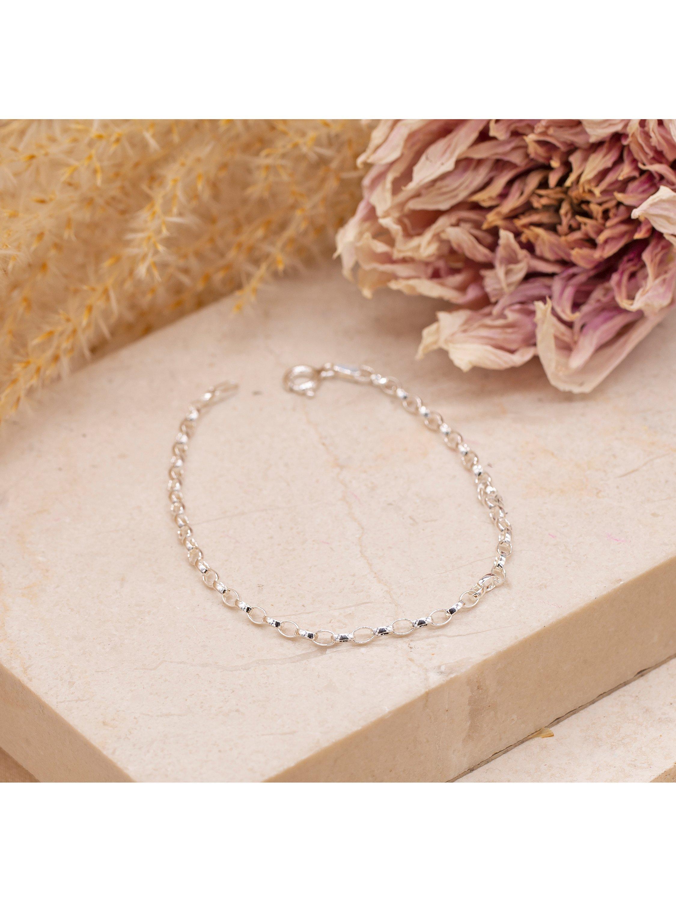 IBB sterling silver oval belcher bracelet 18cm, imported from the UK