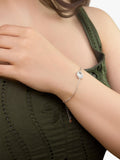 IBB cubic zirconia rainbow pendant bracelet 16-19cm (British brand)
