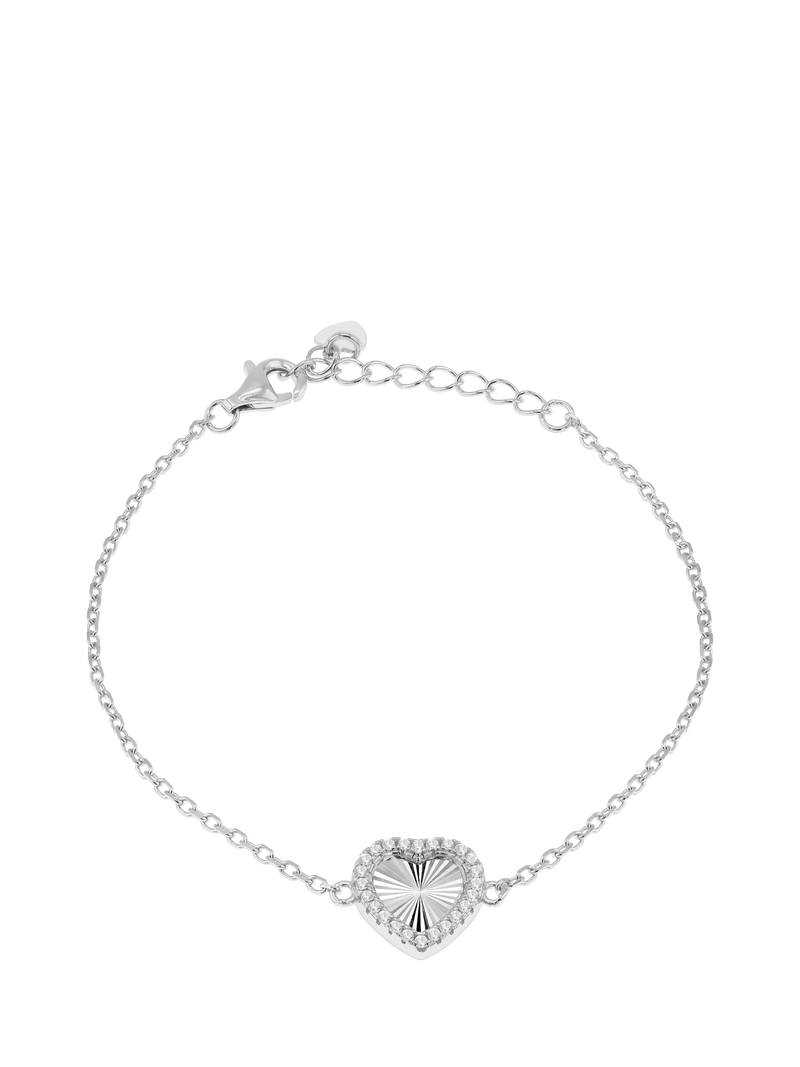 IBB rainbow heart pendant bracelet 16-19cm (British brand)