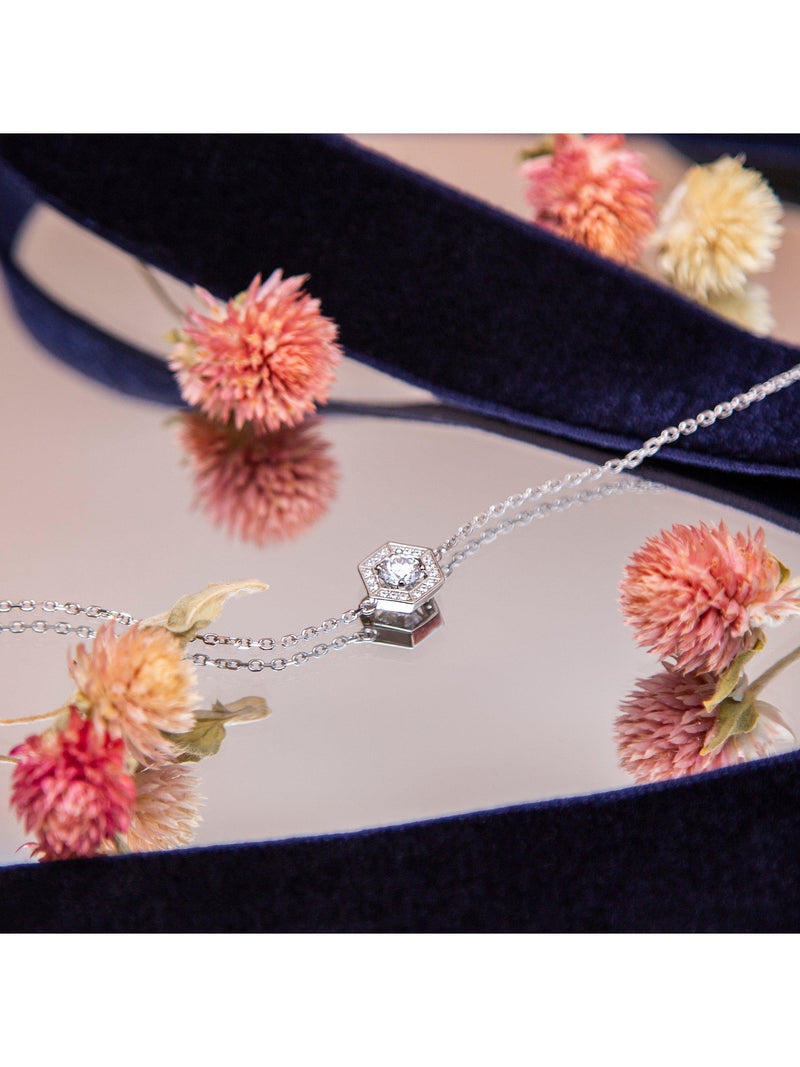IBB charm bracelet round cubic zirconia halo - British product