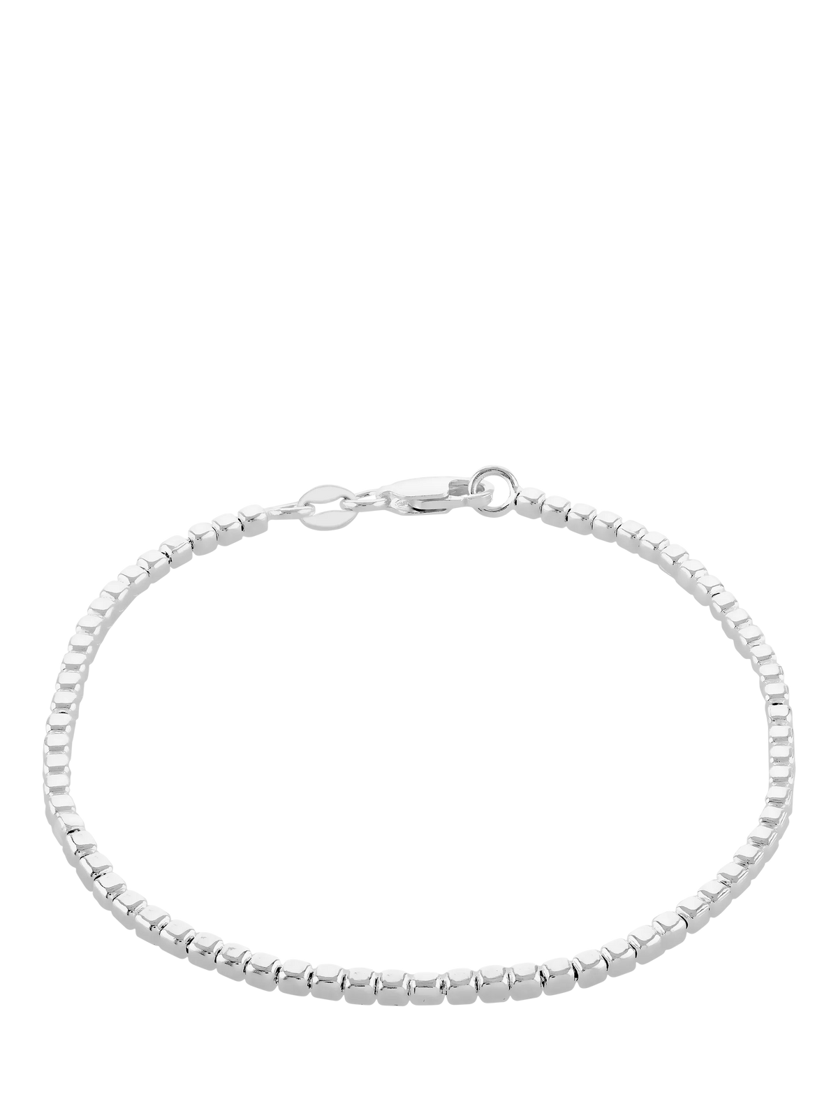 IBB sterling silver square bead bracelet (British brand)