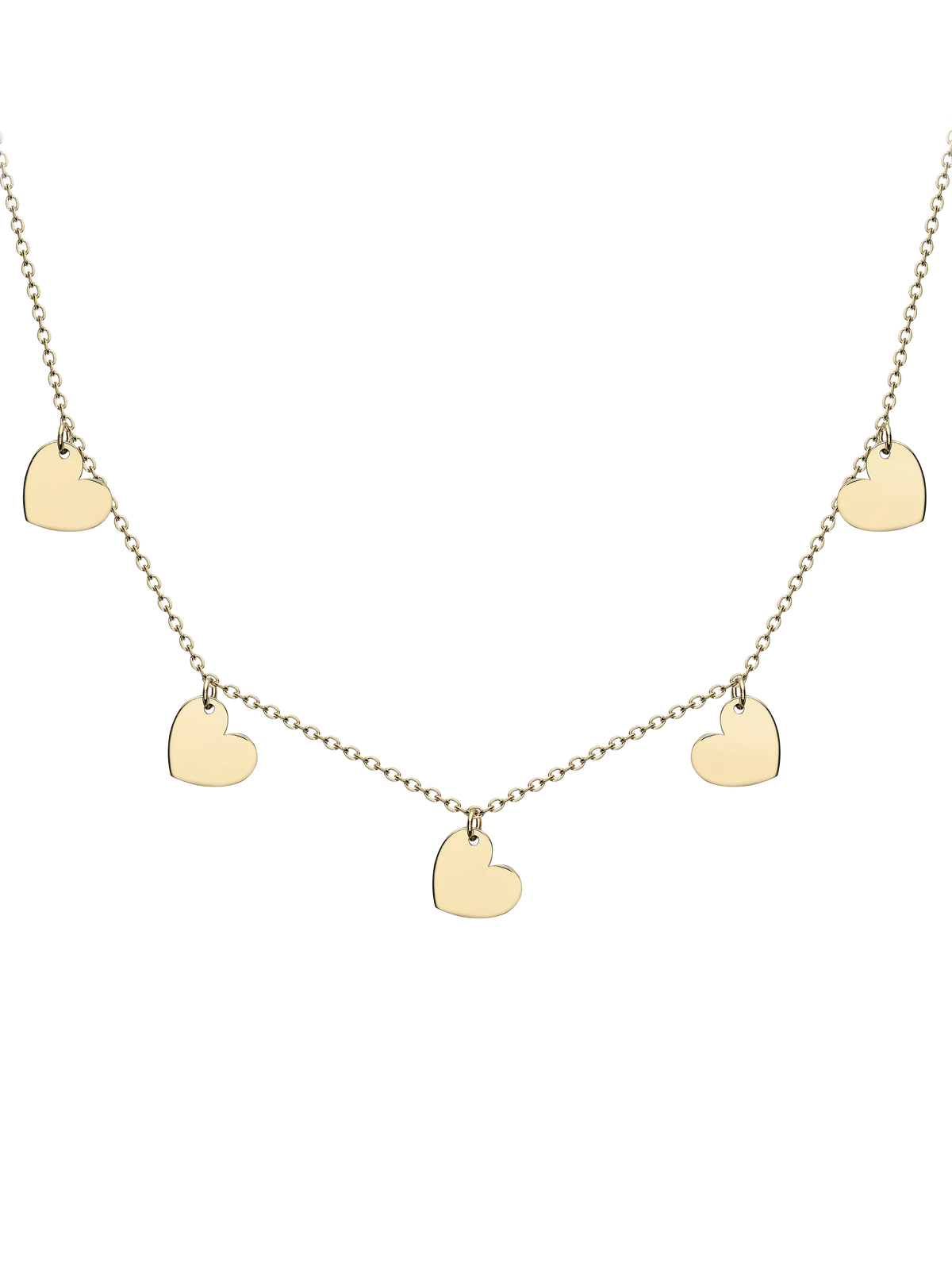 IBB 9ct yellow gold heart charm necklace - British product