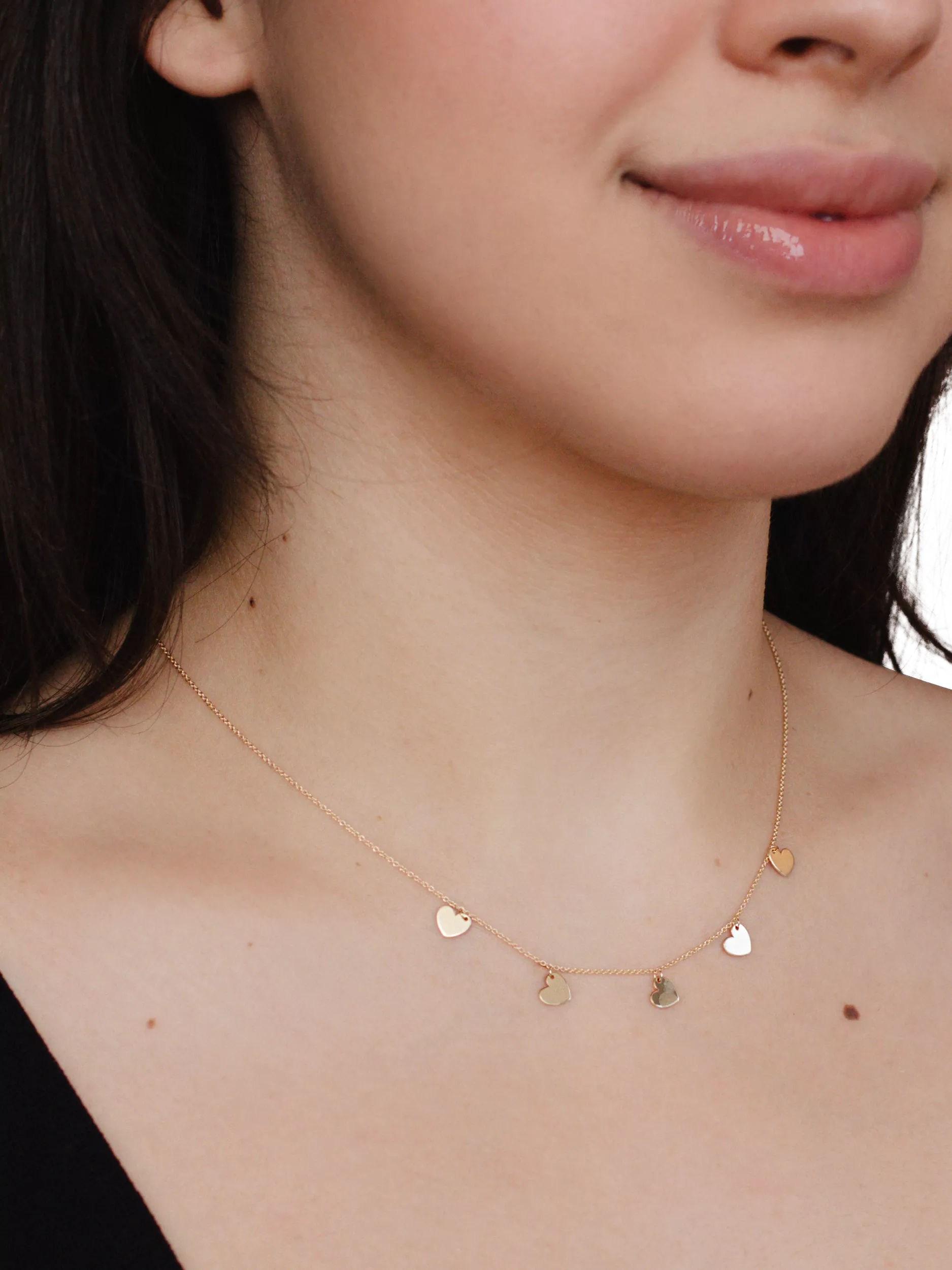 IBB 9ct yellow gold heart charm necklace - British product