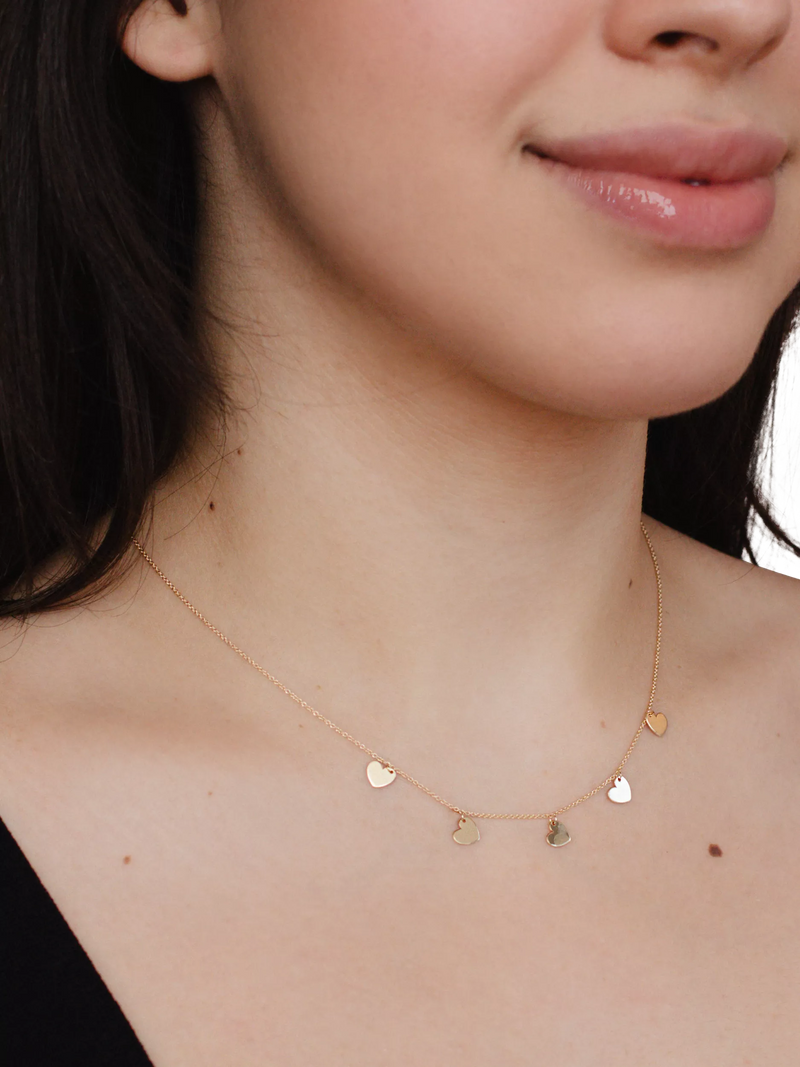 IBB 9ct yellow gold heart charm necklace - British product