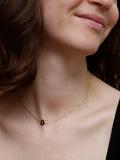 IBB 9ct yellow gold onyx heart pendant necklace, UK version