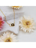 IBB 9ct yellow gold onyx heart pendant necklace, UK version