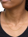 IBB Figaro chain necklace gold plated sterling silver - British product
