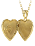IBB cubic zirconia heart locket in gold, imported from the UK