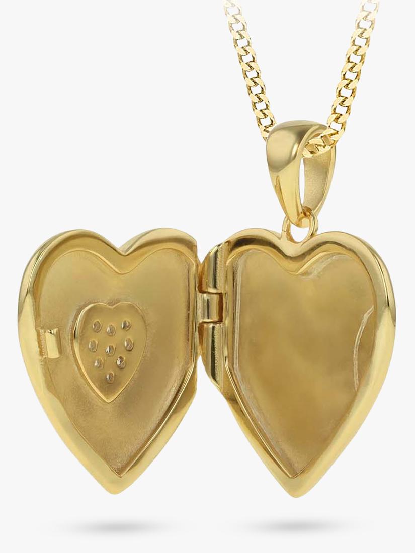 IBB cubic zirconia heart locket in gold, imported from the UK