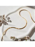 IBB triple herringbone gold necklace 41cm, imported from the UK