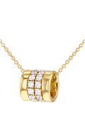 IBB 9ct yellow gold cubic zirconia ring necklace - British product