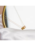 IBB 9ct yellow gold cubic zirconia ring necklace - British product