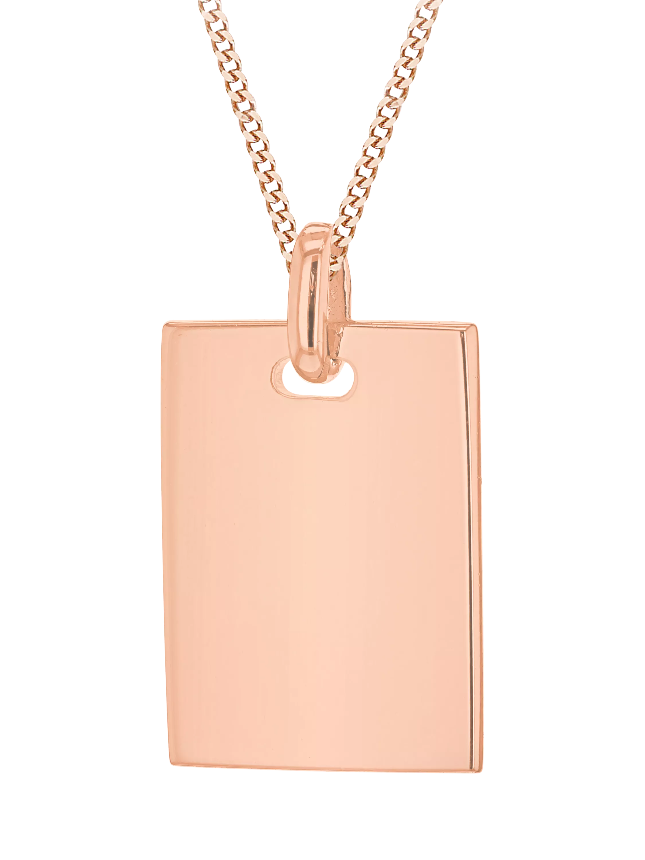 IBB dog tag necklace rose gold personalised - British product