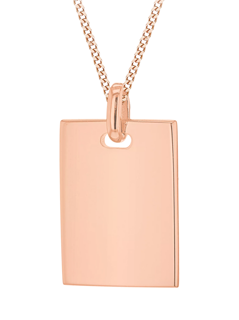 IBB dog tag necklace rose gold personalised - British product