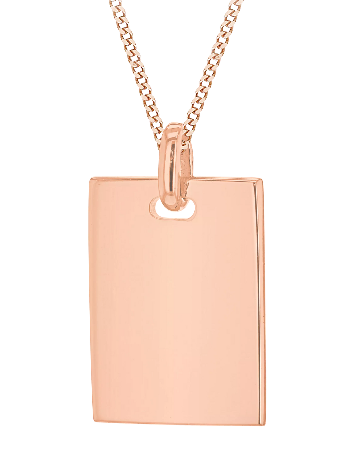 IBB dog tag necklace rose gold personalised - British product