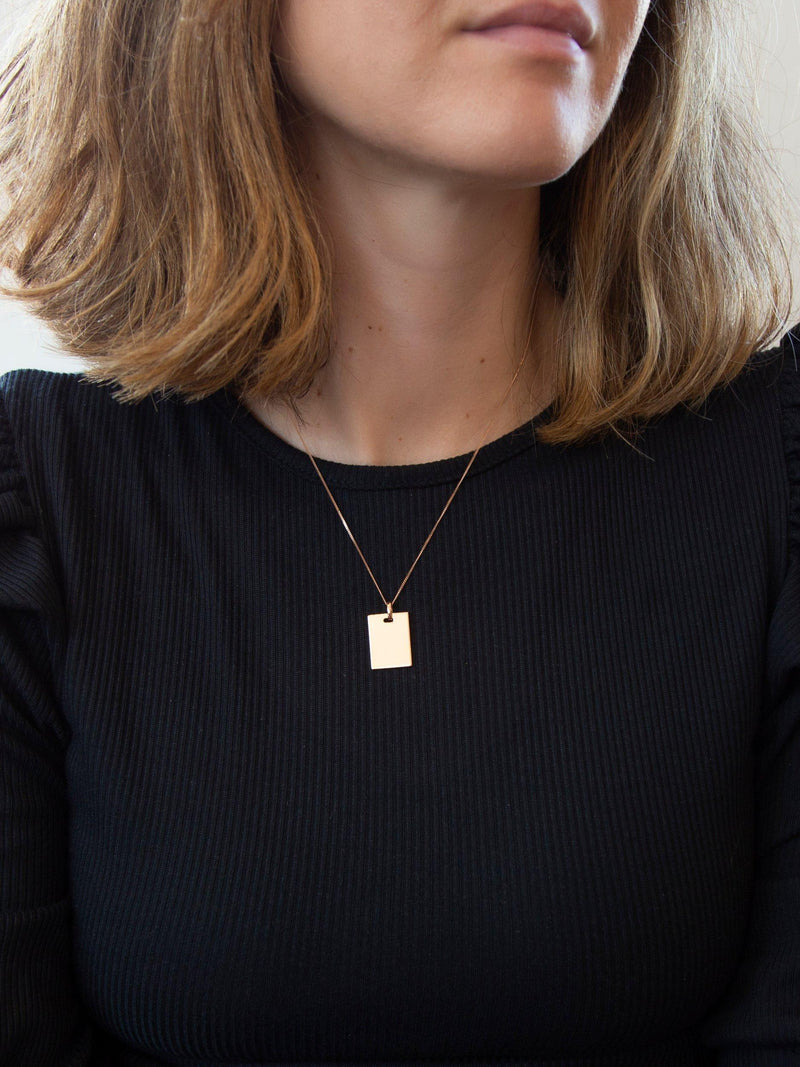 IBB dog tag necklace rose gold personalised - British product