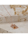 IBB dog tag necklace rose gold personalised - British product