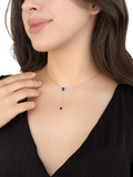 IBB cubic zirconia teardrop lariat necklace, imported from the UK