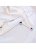 IBB cubic zirconia teardrop lariat necklace, imported from the UK