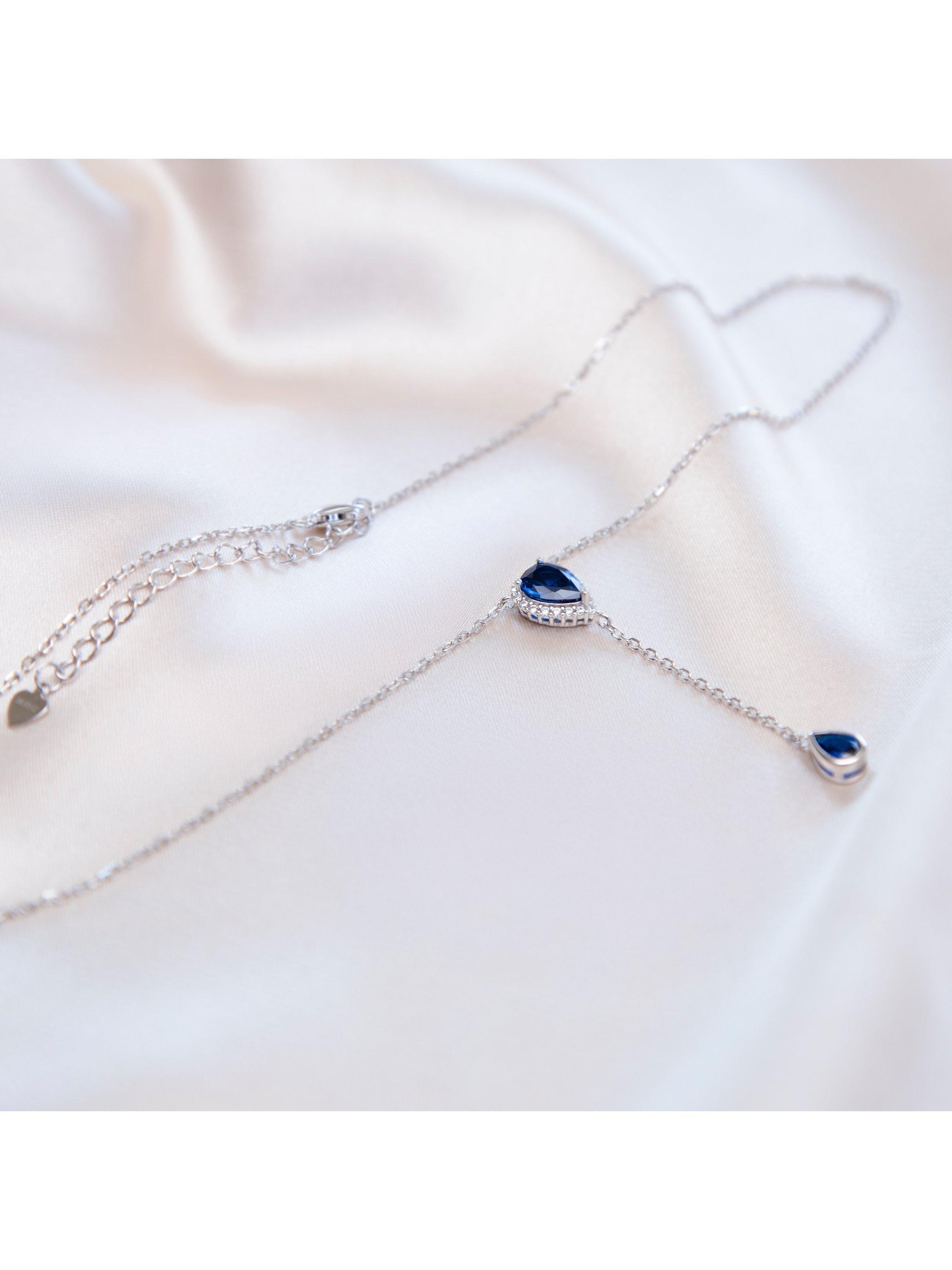 IBB cubic zirconia teardrop lariat necklace, imported from the UK