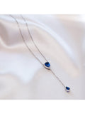 IBB cubic zirconia teardrop lariat necklace, imported from the UK