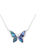 IBB Paua shell butterfly pendant necklace (British brand)
