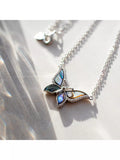 IBB Paua shell butterfly pendant necklace (British brand)