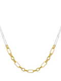 IBB two tone paper link curb chain 43-46cm (British brand)