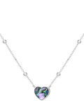 IBB paua shell heart pendant necklace (British brand)