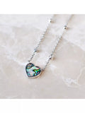 IBB paua shell heart pendant necklace (British brand)
