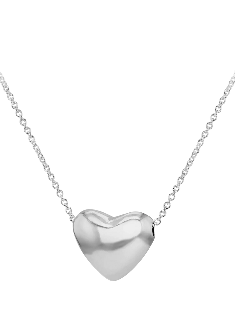 IBB sterling silver puff heart necklace (British brand)