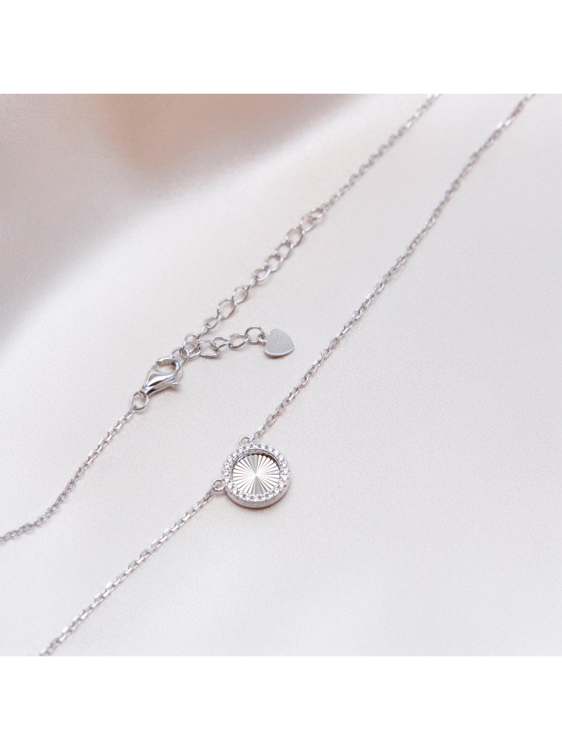 IBB cubic zirconia rainbow pendant necklace sterling silver (British brand)