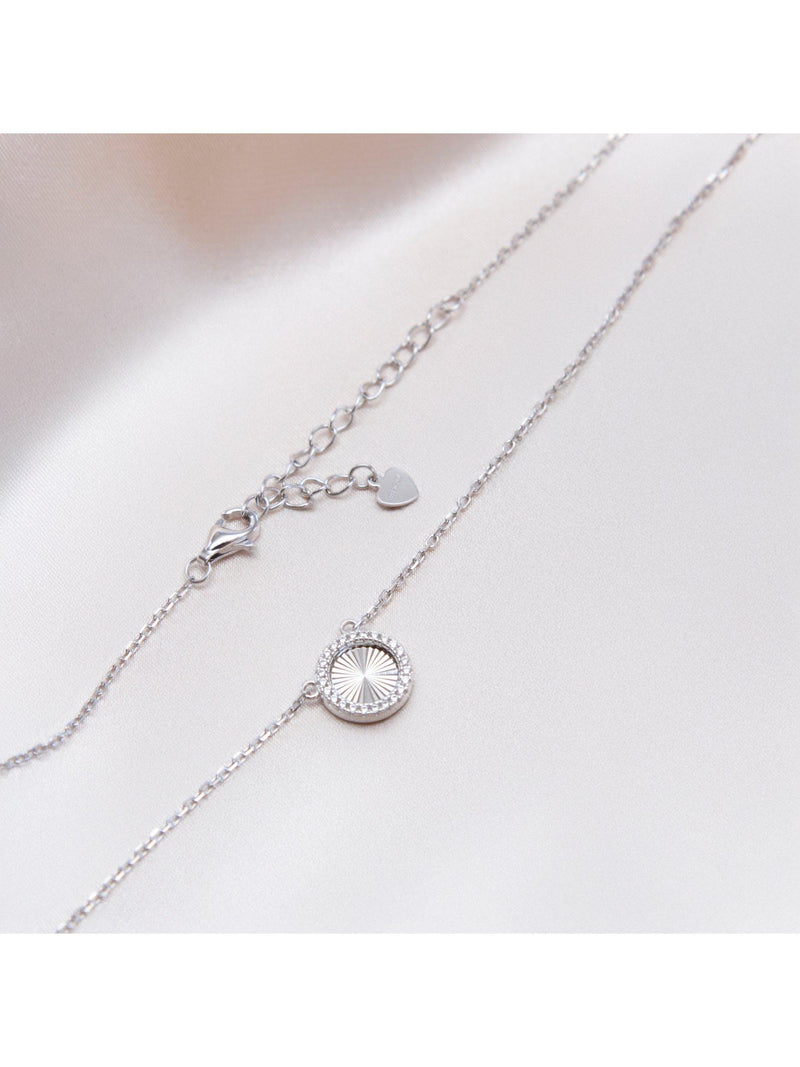 IBB cubic zirconia rainbow pendant necklace sterling silver (British brand)