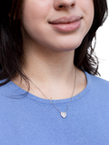 IBB cubic zirconia heart pendant necklace rhodium-plated sterling silver (British brand)