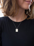 IBB personalised sterling silver dog tag necklace with adjustable chain - British product