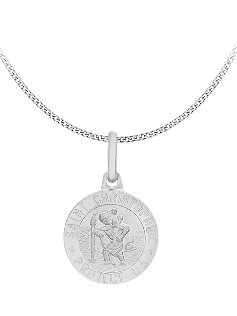 IBB St. Christopher sterling silver pendant necklace, imported from the UK