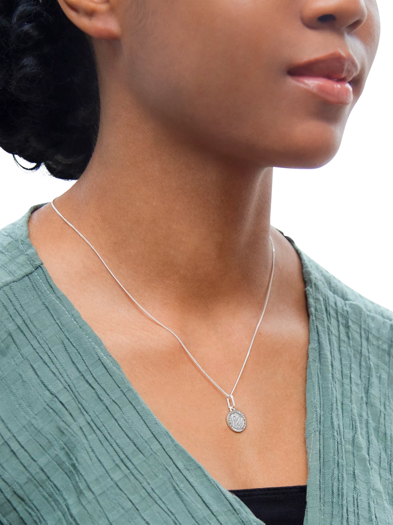 IBB St. Christopher sterling silver pendant necklace, imported from the UK