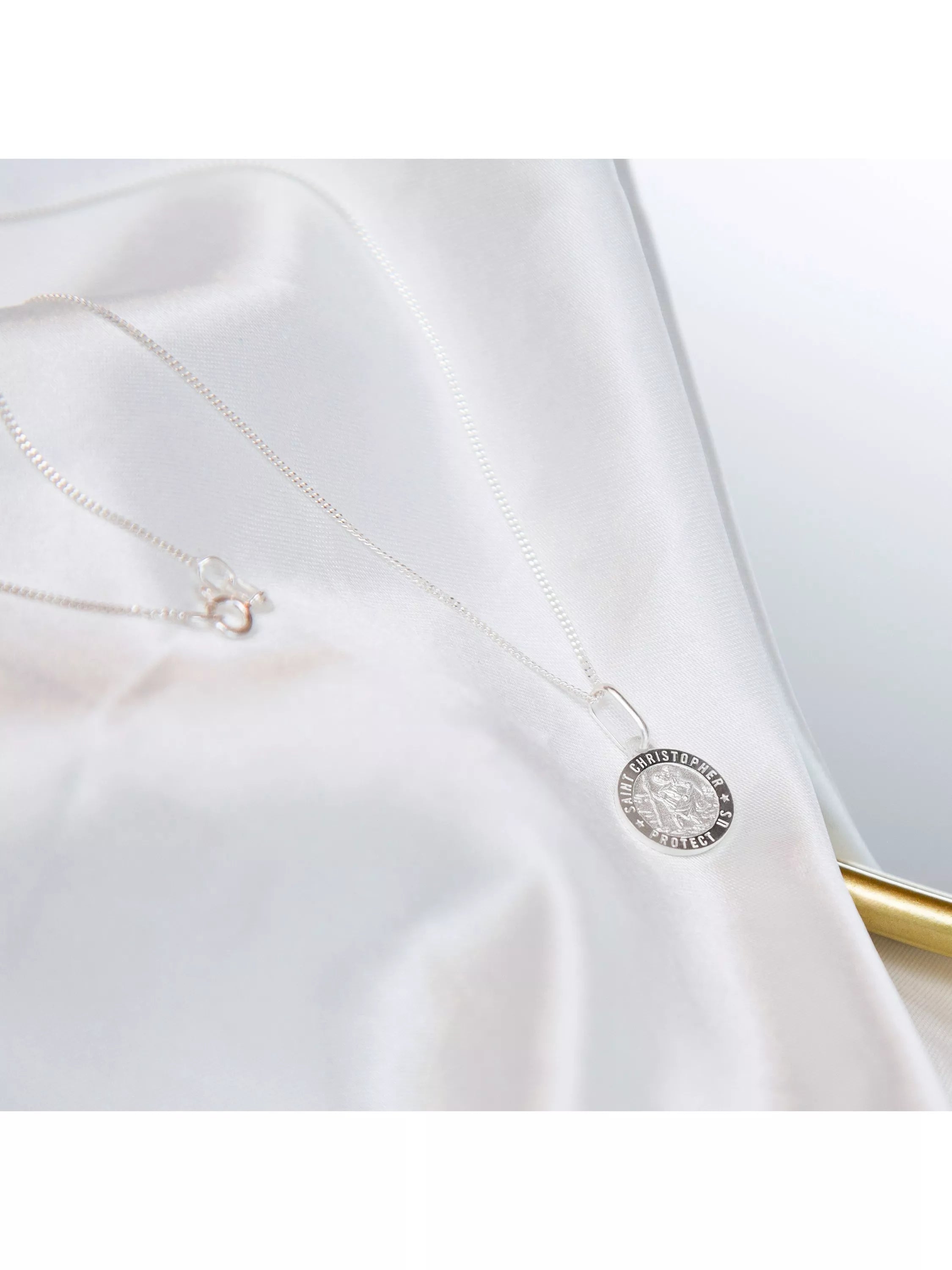 IBB St. Christopher sterling silver pendant necklace, imported from the UK