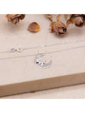 IBB sterling silver star and moon pendant necklace - British product