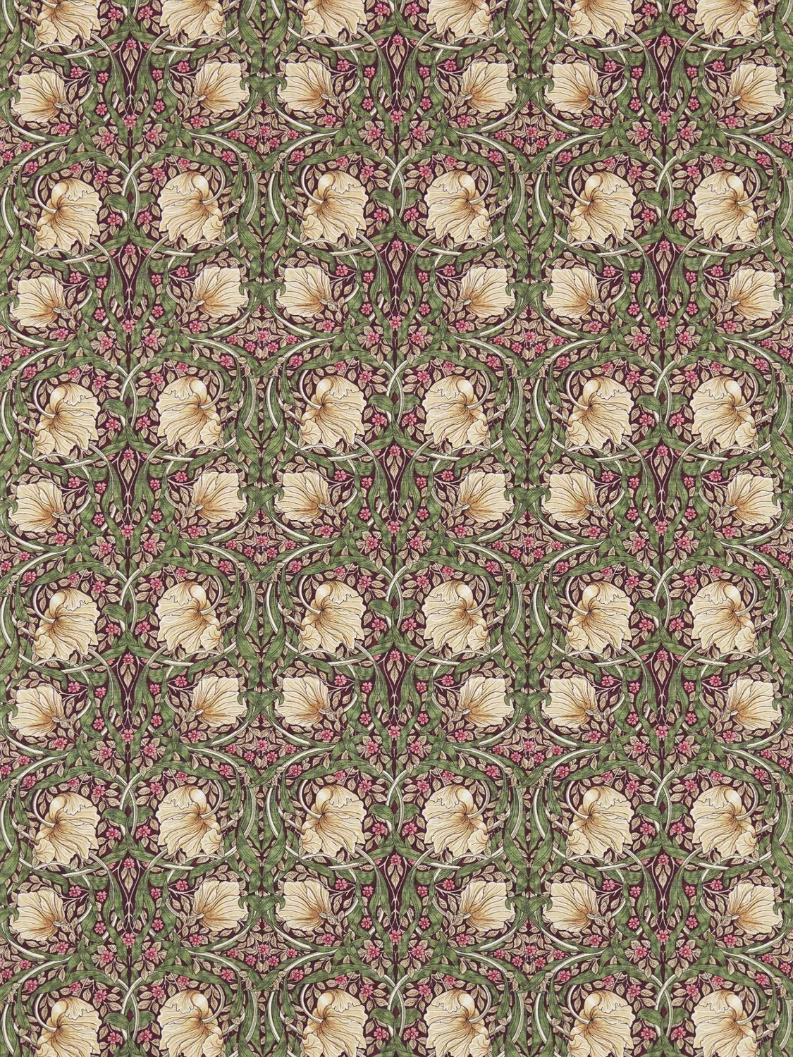Morris & Co Pimpernel furnishing fabric 139cm, UK version