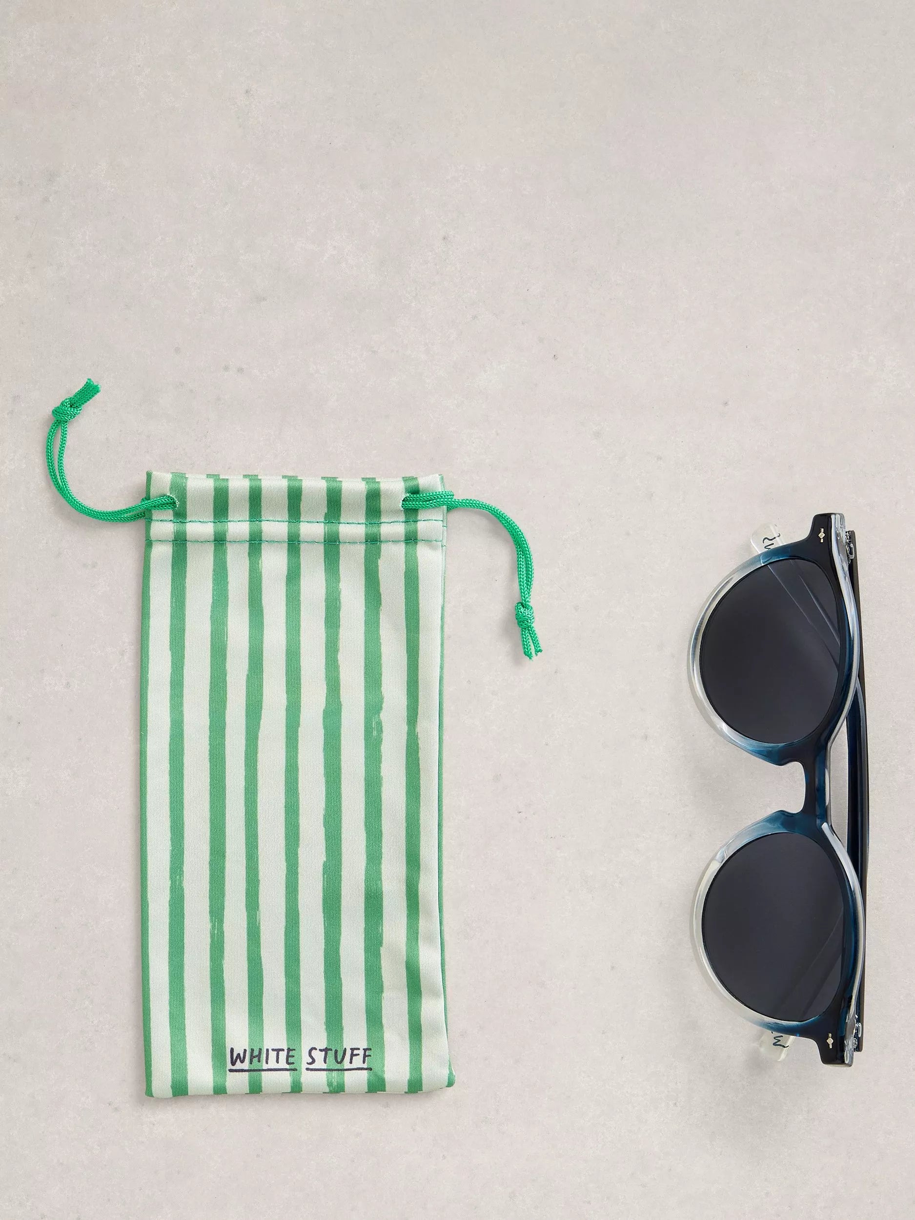 White Stuff round sunglasses blue - British product