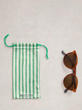 White Stuff round orange sunglasses with case, UK version