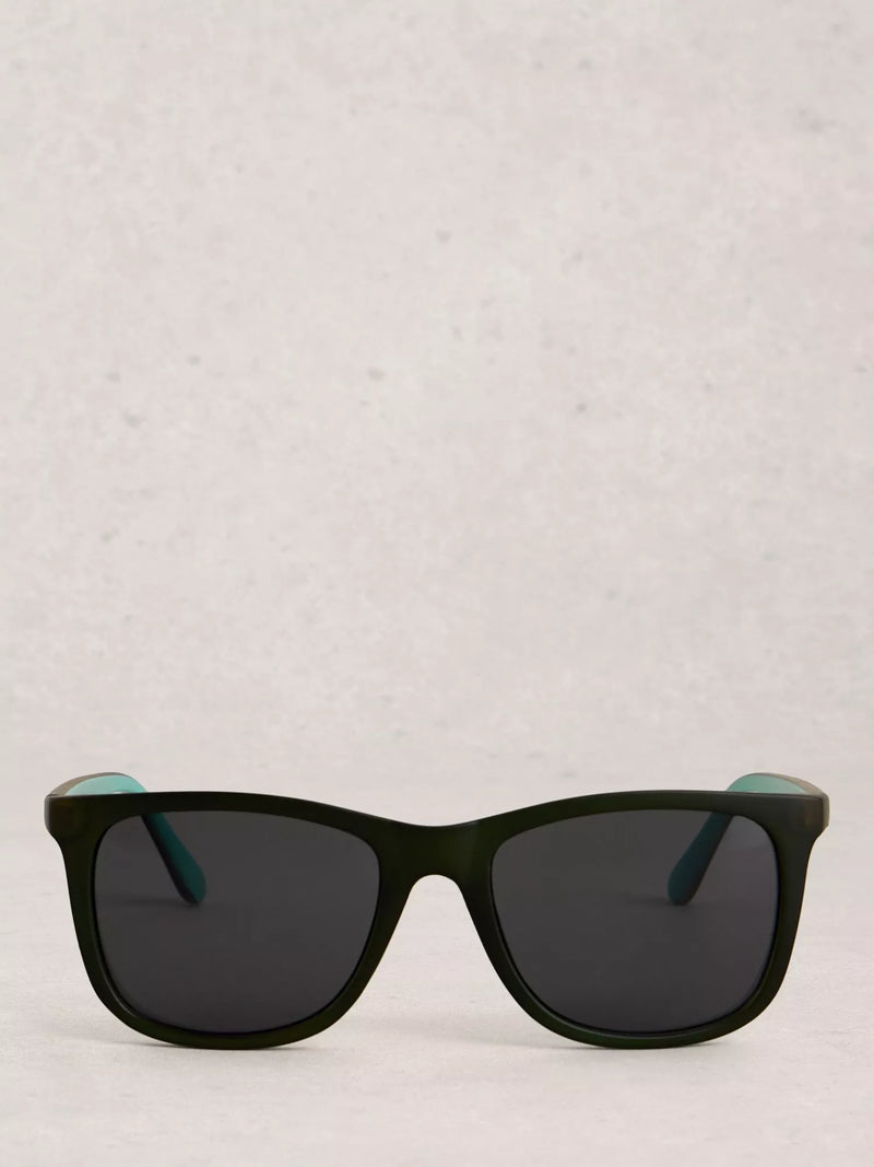 White Stuff Wayfarer sunglasses black recycled polycarbonate - British product