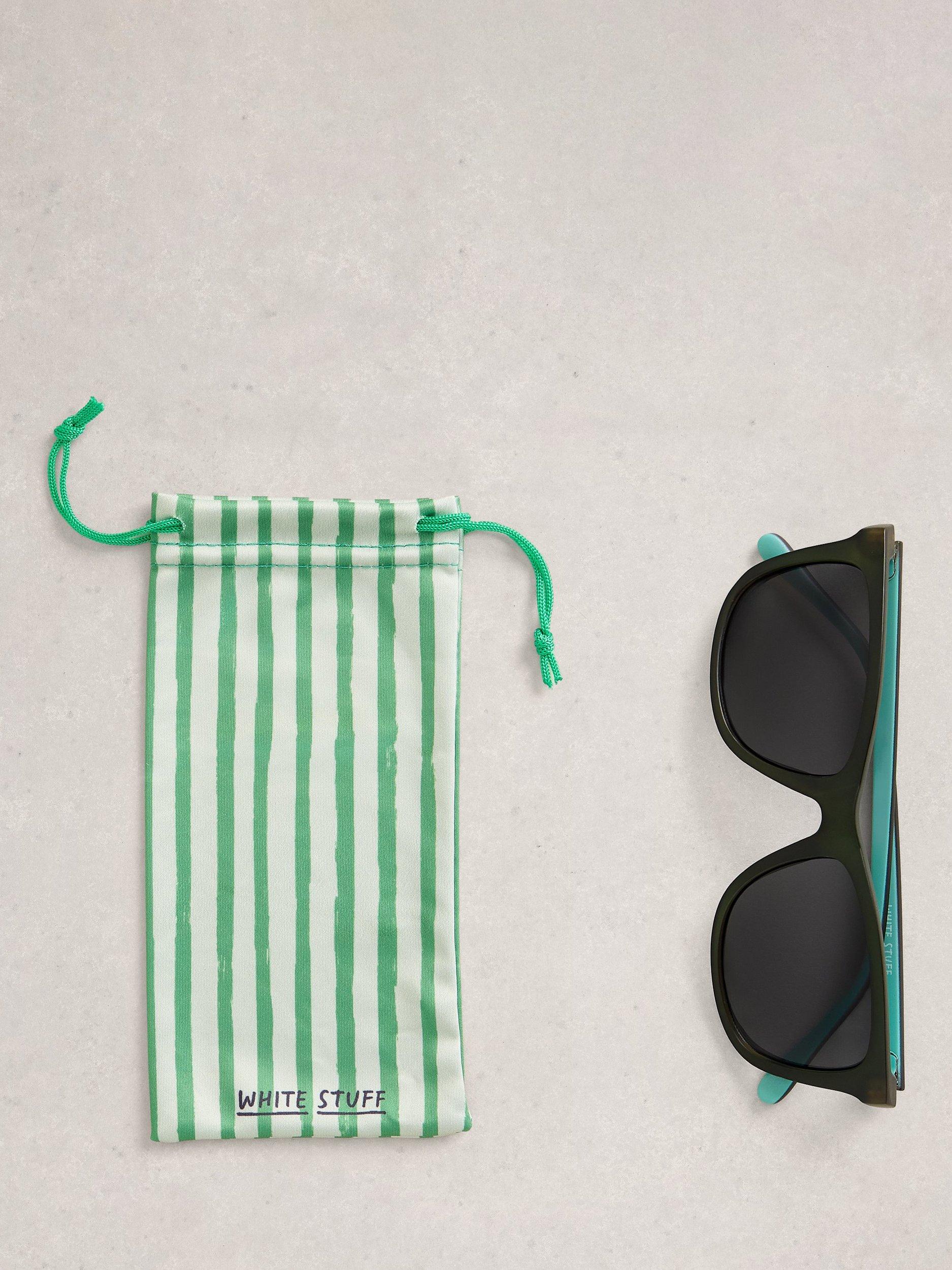 White Stuff Wayfarer sunglasses black recycled polycarbonate - British product